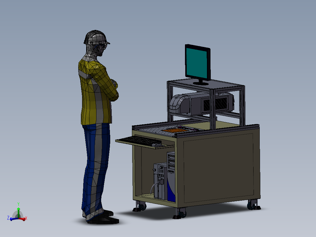 光纤激光打标机3D图纸H215