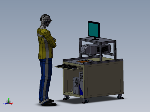 光纤激光打标机3D图纸H215