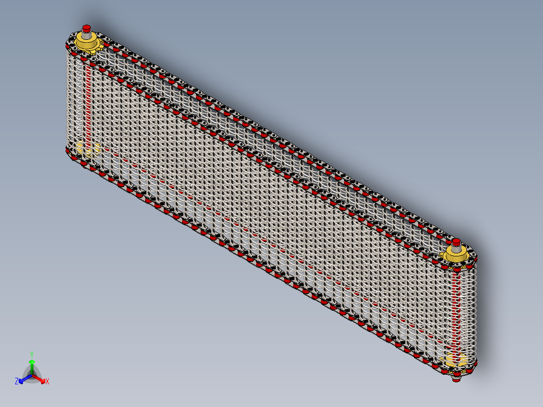 metallic金属输送带结构3D图纸 STP IGS格式