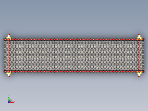 metallic金属输送带结构3D图纸 STP IGS格式前视缩略图
