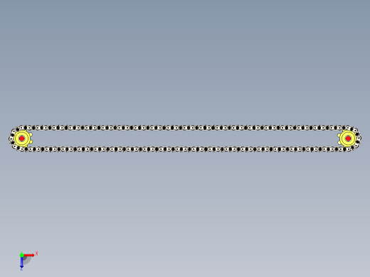 metallic金属输送带结构3D图纸 STP IGS格式俯视缩略图