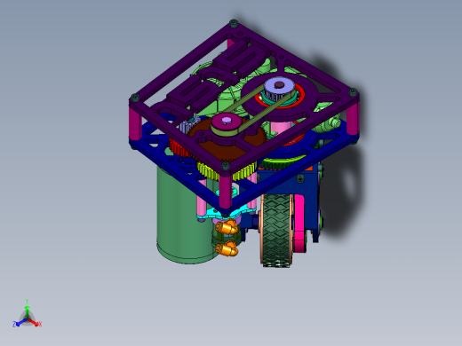 智能搬运车agv驱动卧式转向轮