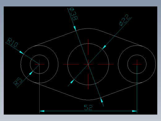 CAD格式机械制图二维100例练习-13 椭形压盖