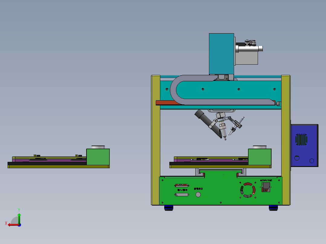 三轴焊锡机行程300后视图