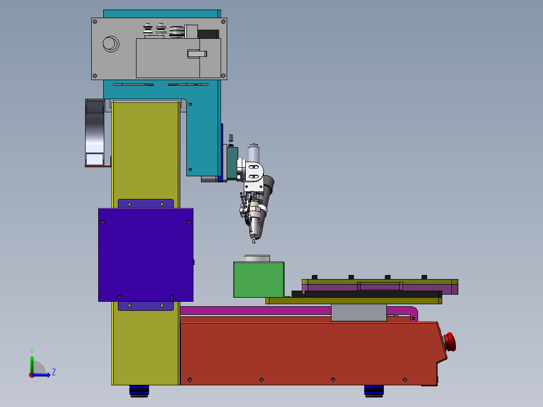 三轴焊锡机行程300左视图