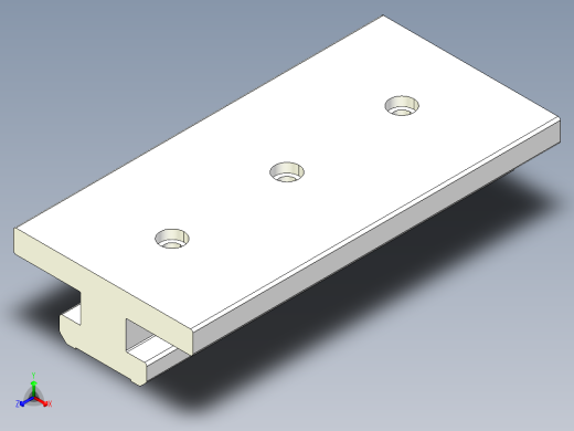 型材-BR 10MM FLAT-TEE SLIDER KJN530329正等轴测缩略图