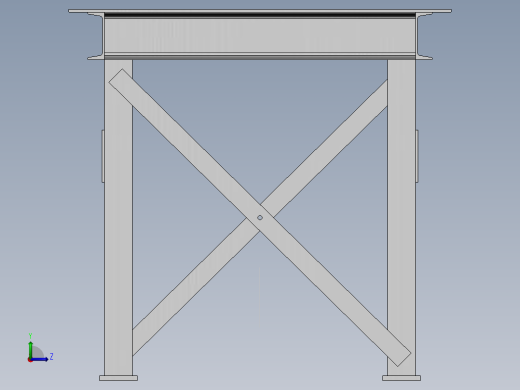 钢板桌左视缩略图
