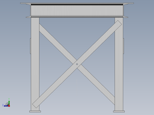 钢板桌右视缩略图