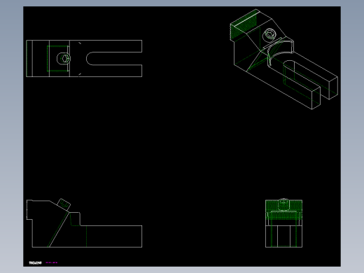 夾具2324-2D多系列多零件图纸模型