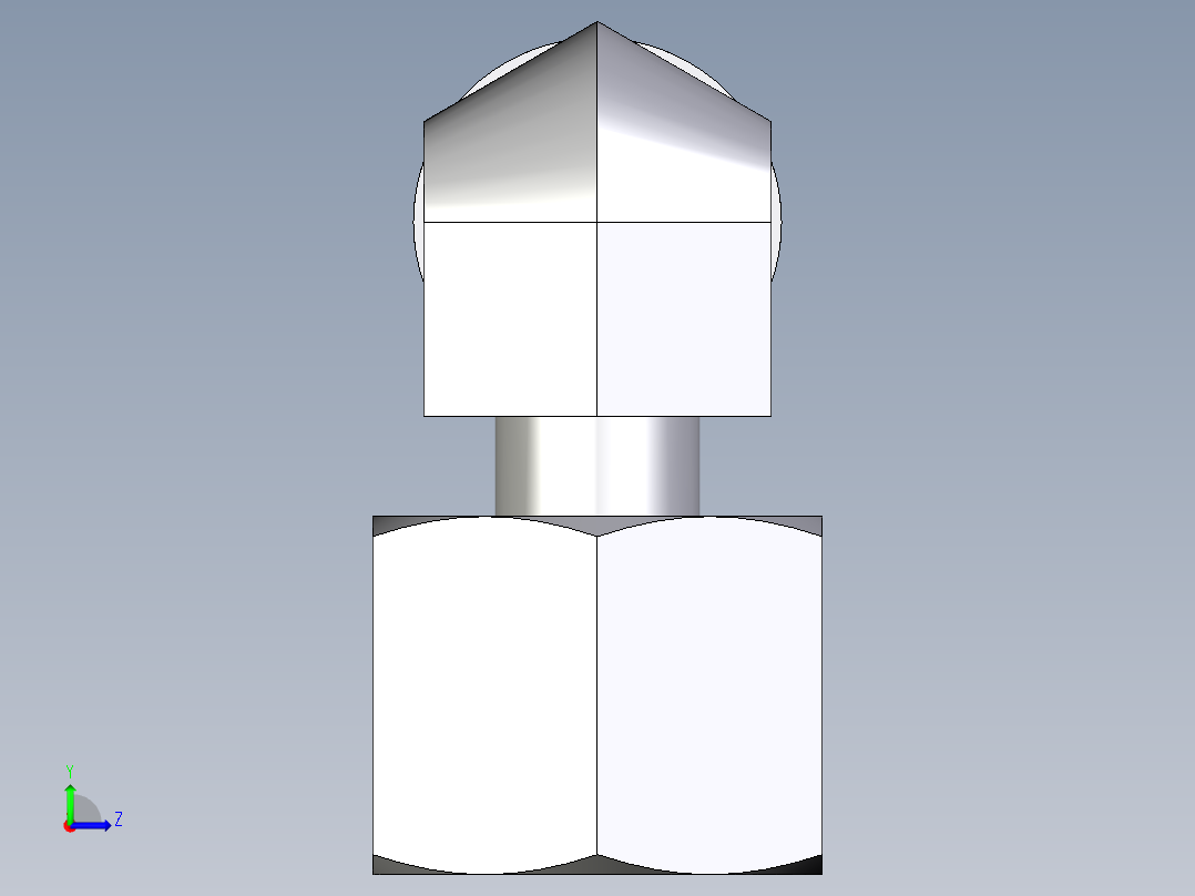 卡套式工业通用硬管接头EO_Standpipe_elbow_EVW10SOMDCF左视图