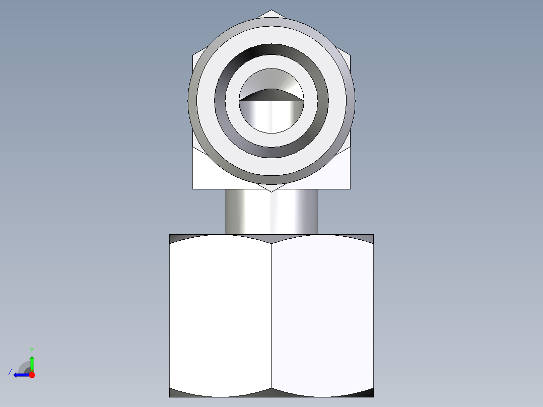 卡套式工业通用硬管接头EO_Standpipe_elbow_EVW10SOMDCF右视图