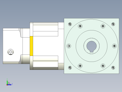 换向器25PW140双孔 PLX120-L2 19-70-90-M6.stp左视缩略图