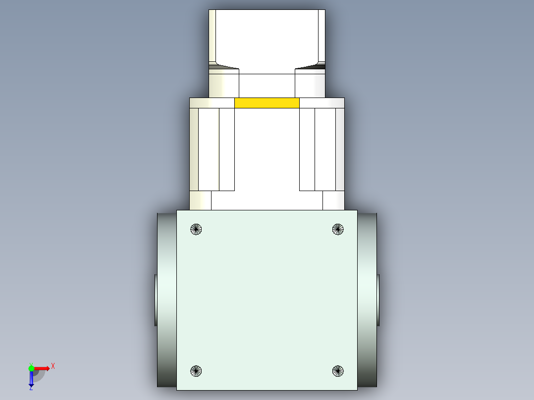 换向器25PW140双孔 PLX120-L2 19-70-90-M6.stp俯视图