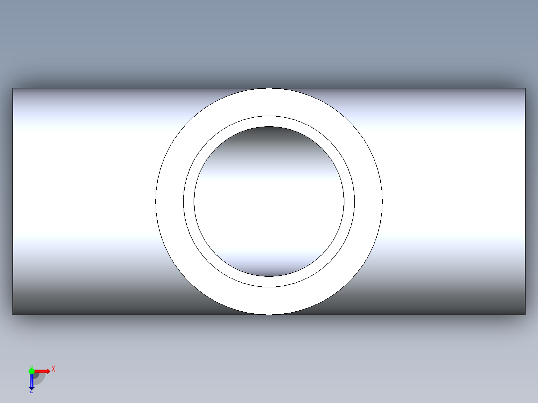 CPVC管件01-Sch80_Tee_SxSxS_9801-007_0.75in俯视图