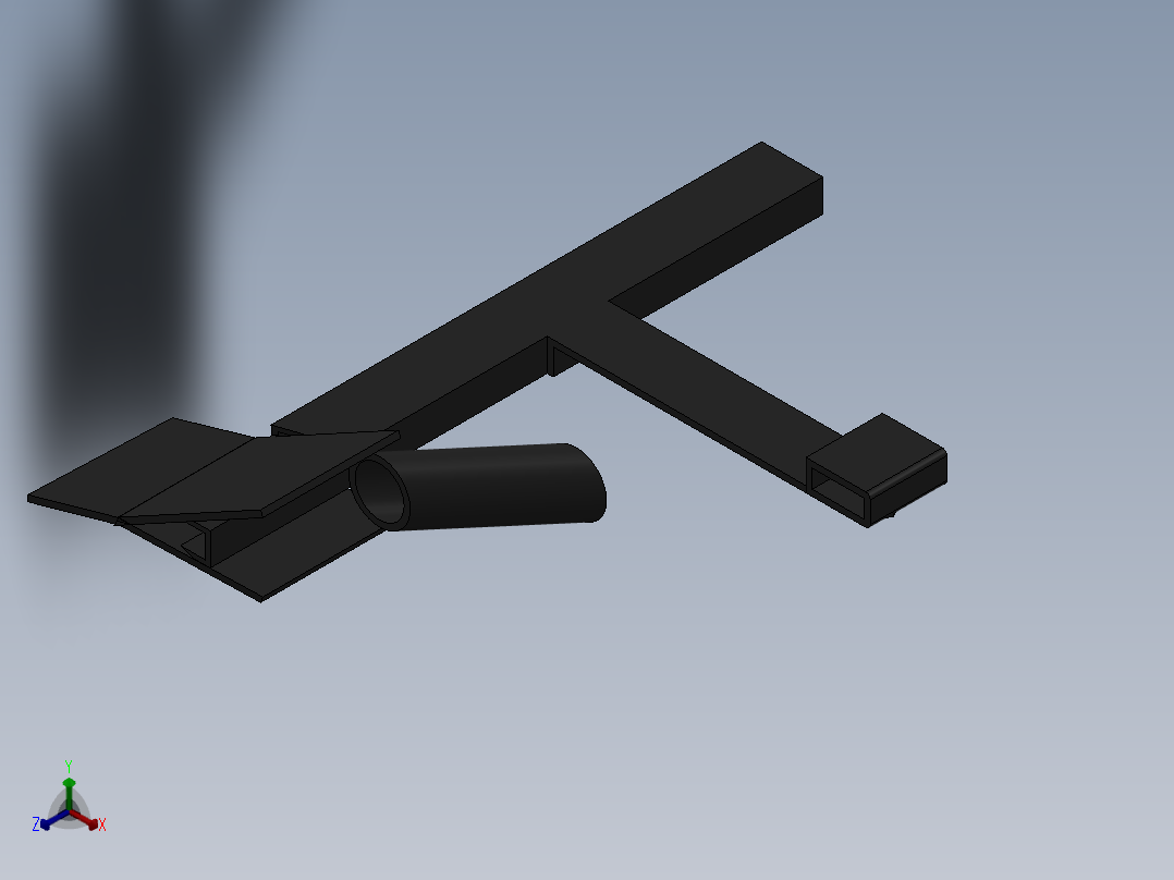 开沟器正等轴测图