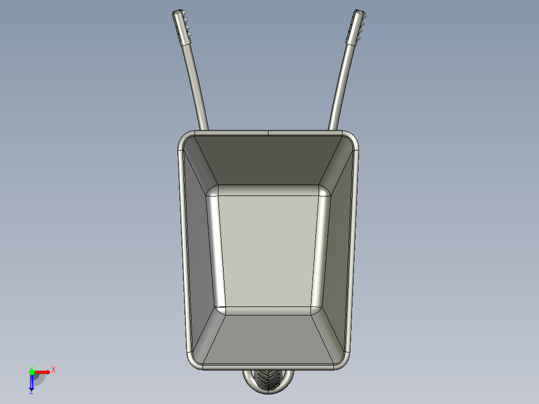 手推车独轮推车俯视图
