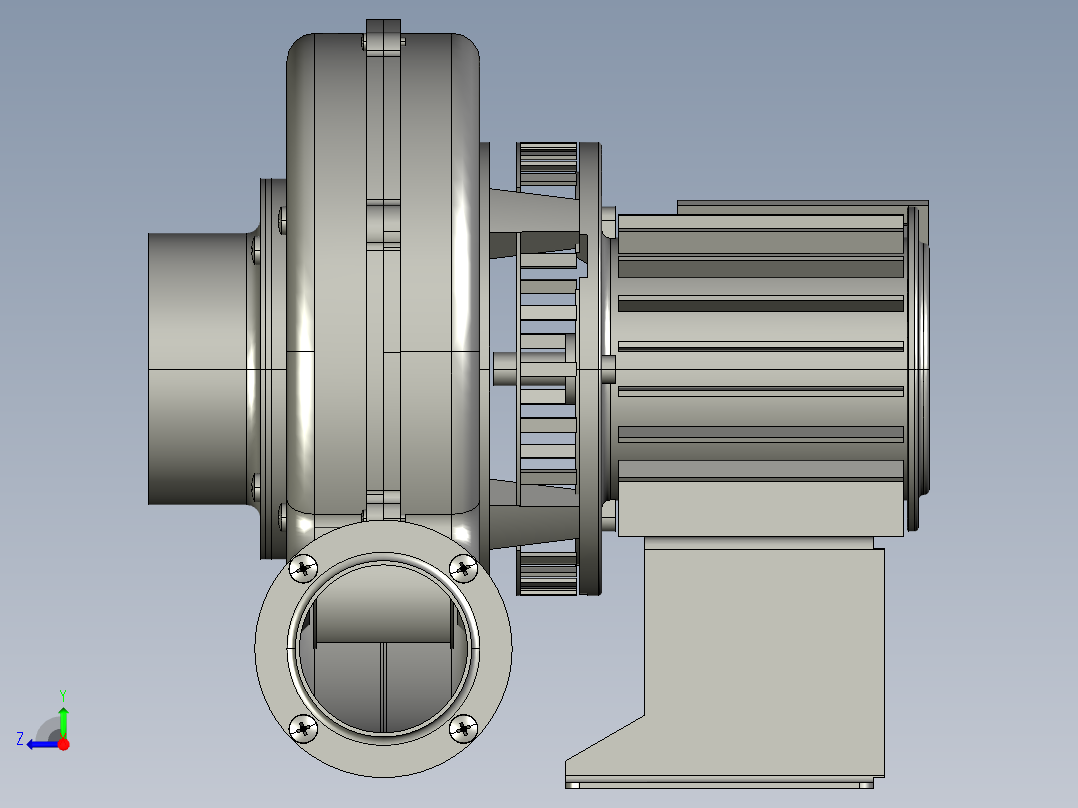 吸风机SDG-EC-63SHT-R3A3型右视图