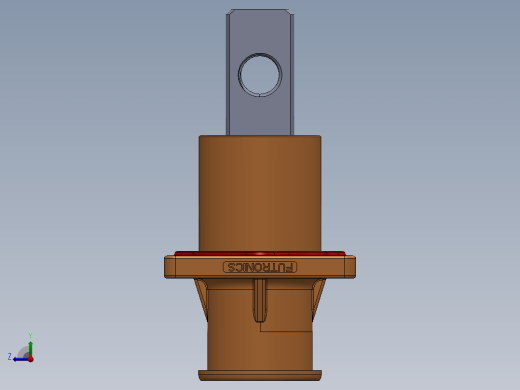 正极-8.0单芯弯头连接器插座(IP67B)UL1500V（铜排螺纹孔）_大法兰-琥正右视缩略图