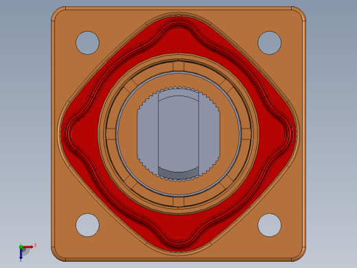 正极-8.0单芯弯头连接器插座(IP67B)UL1500V（铜排螺纹孔）_大法兰-琥正俯视缩略图