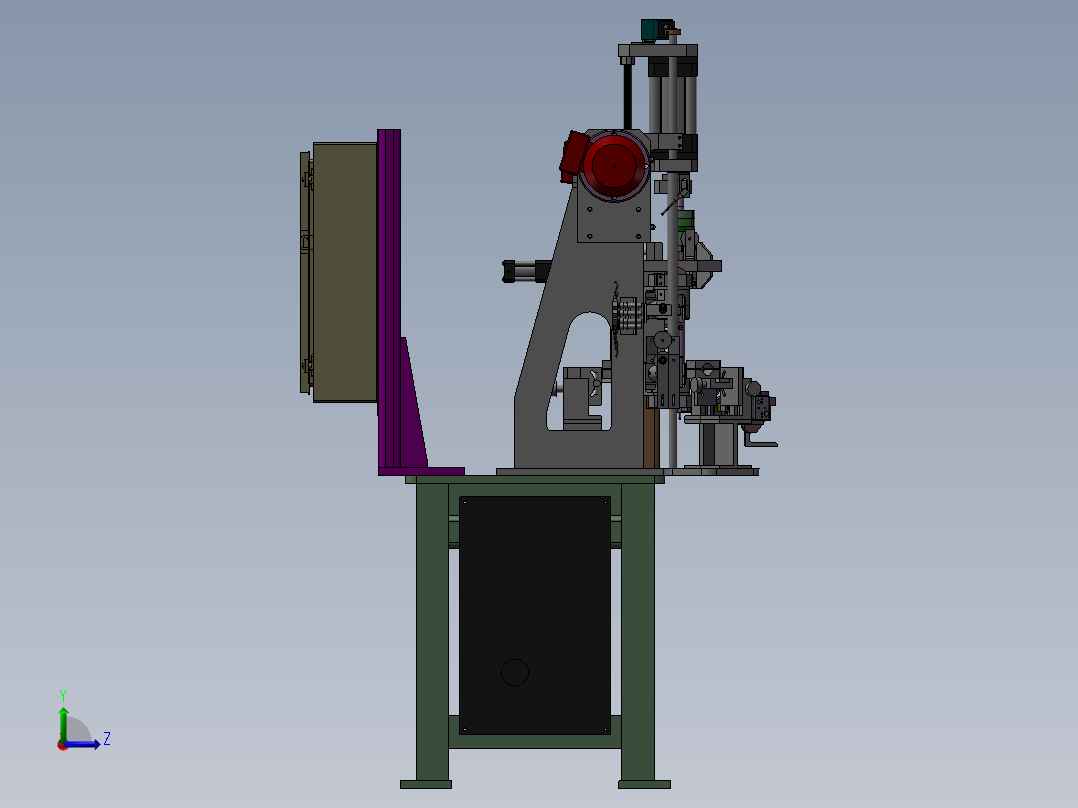 电机转子焊接及检查设备、非标自动化机器左视图