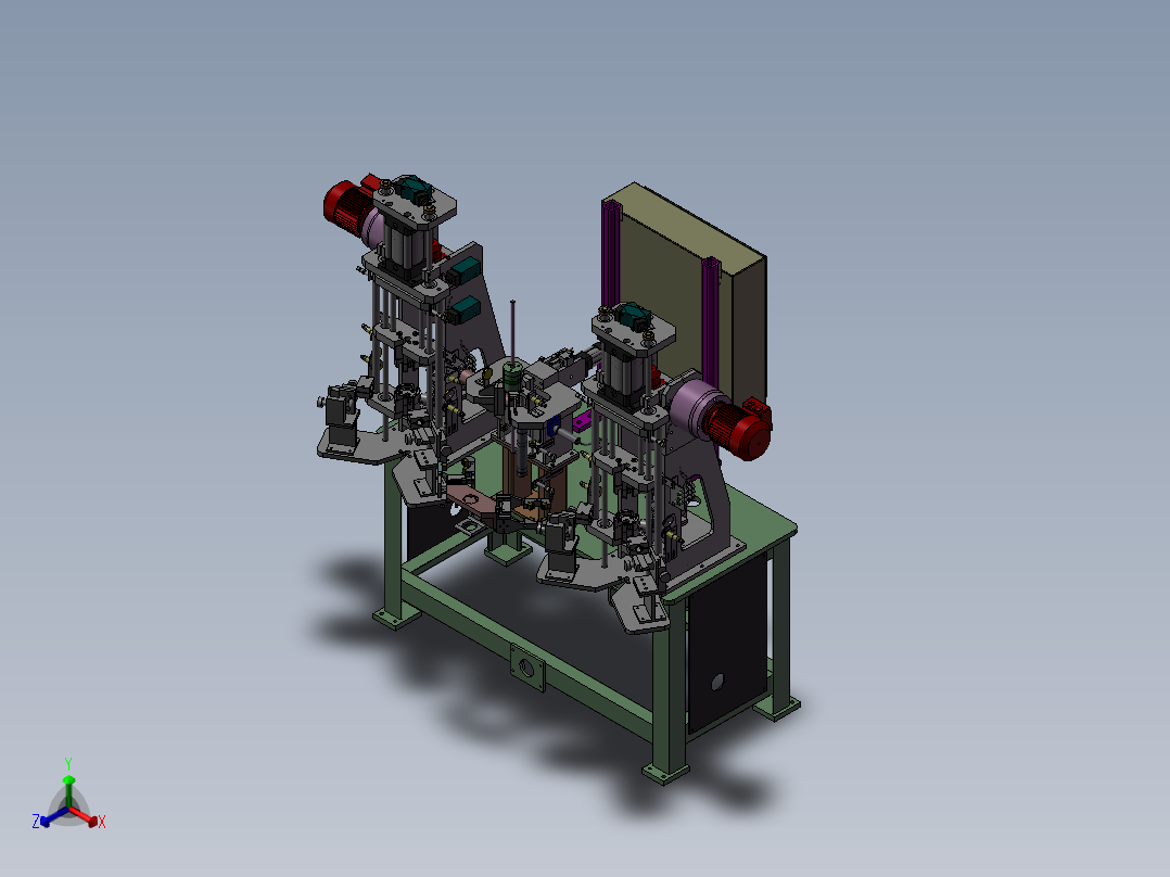 电机转子焊接及检查设备、非标自动化机器正等轴测图