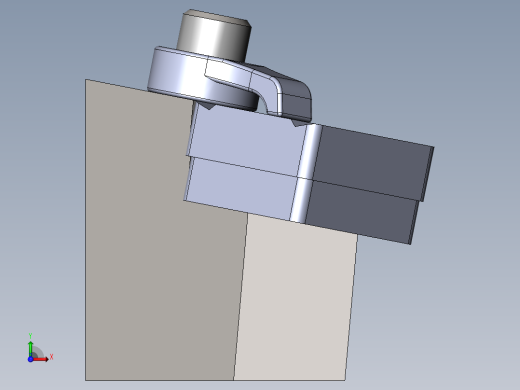 上压夹紧式外圆粗车刀设计-金属切削刀具前视缩略图