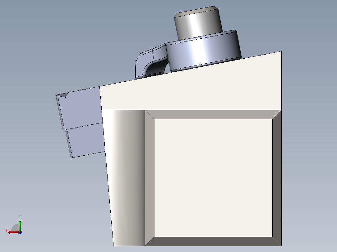 上压夹紧式外圆粗车刀设计-金属切削刀具后视图