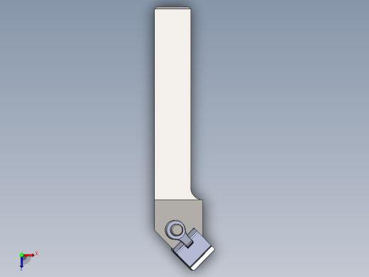 上压夹紧式外圆粗车刀设计-金属切削刀具俯视缩略图