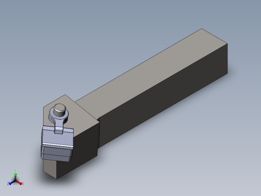 上压夹紧式外圆粗车刀设计-金属切削刀具正等轴测缩略图