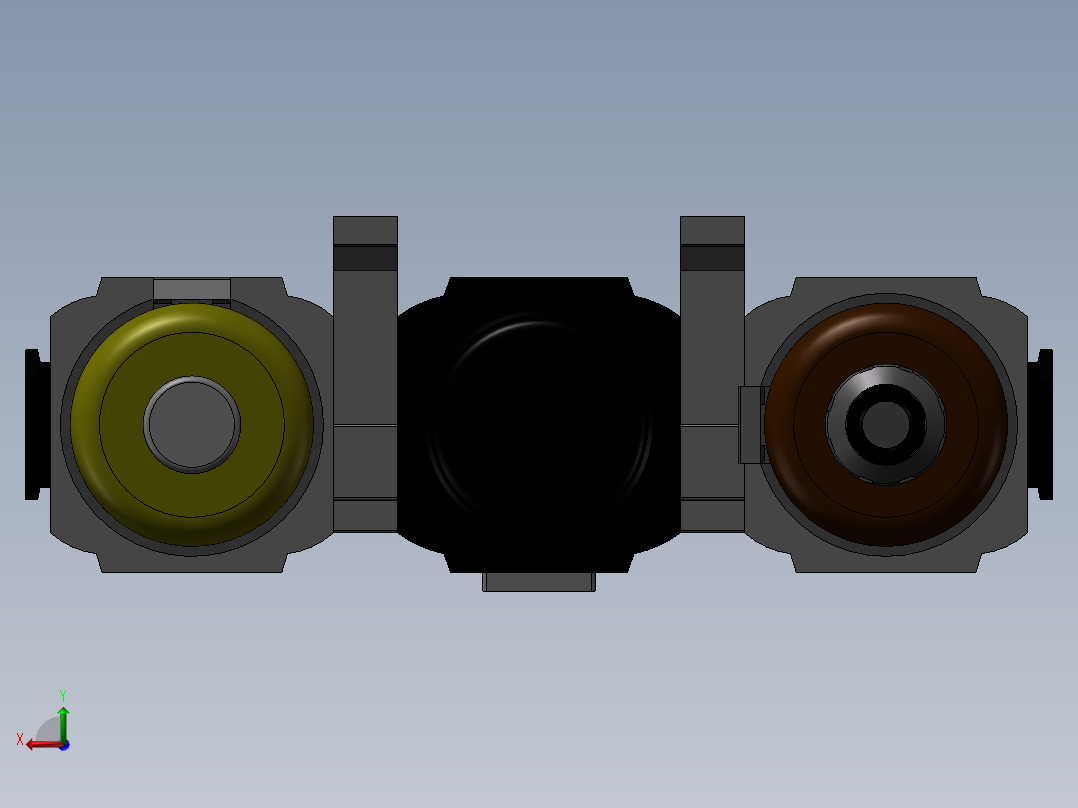气源三联件后视图