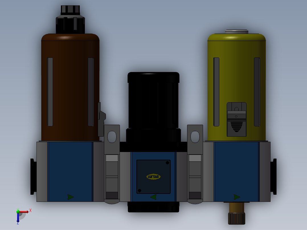 气源三联件俯视图