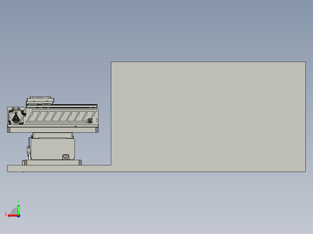 倍程移载机构后视图