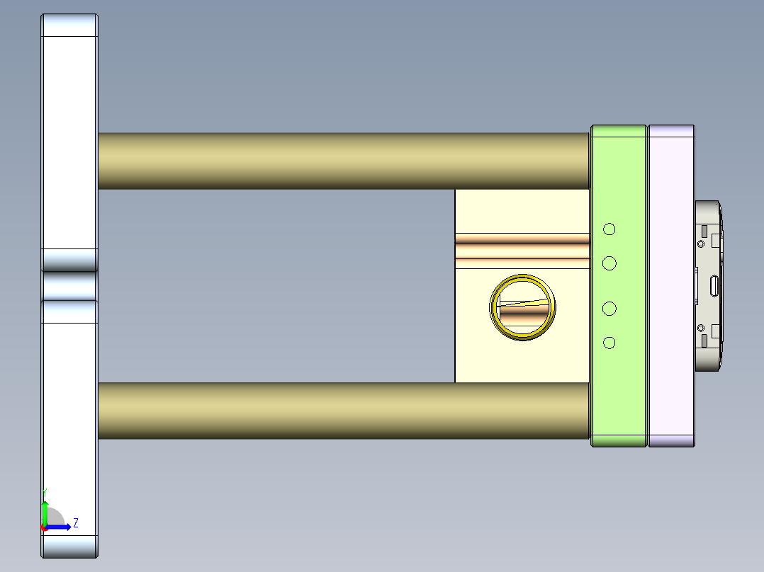 X3-B-笔记本CNC工装夹具三维模型CNC2-1010左视图
