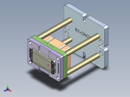 X3-B-笔记本CNC工装夹具三维模型CNC2-1010正等轴测缩略图