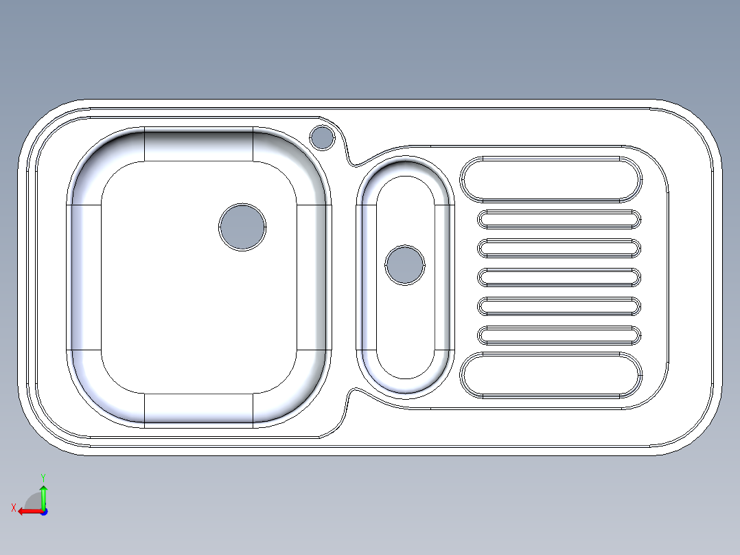 水槽、不锈钢水槽(156)后视图