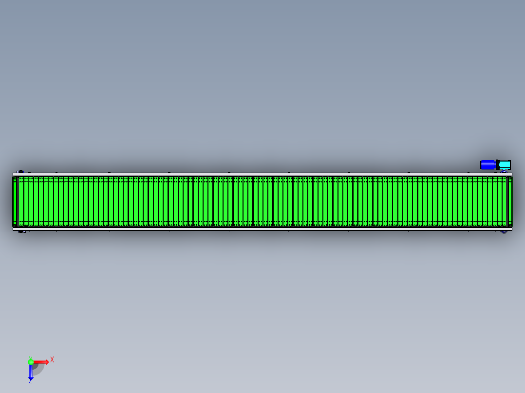 矮型链板输送线sw16可编辑俯视图