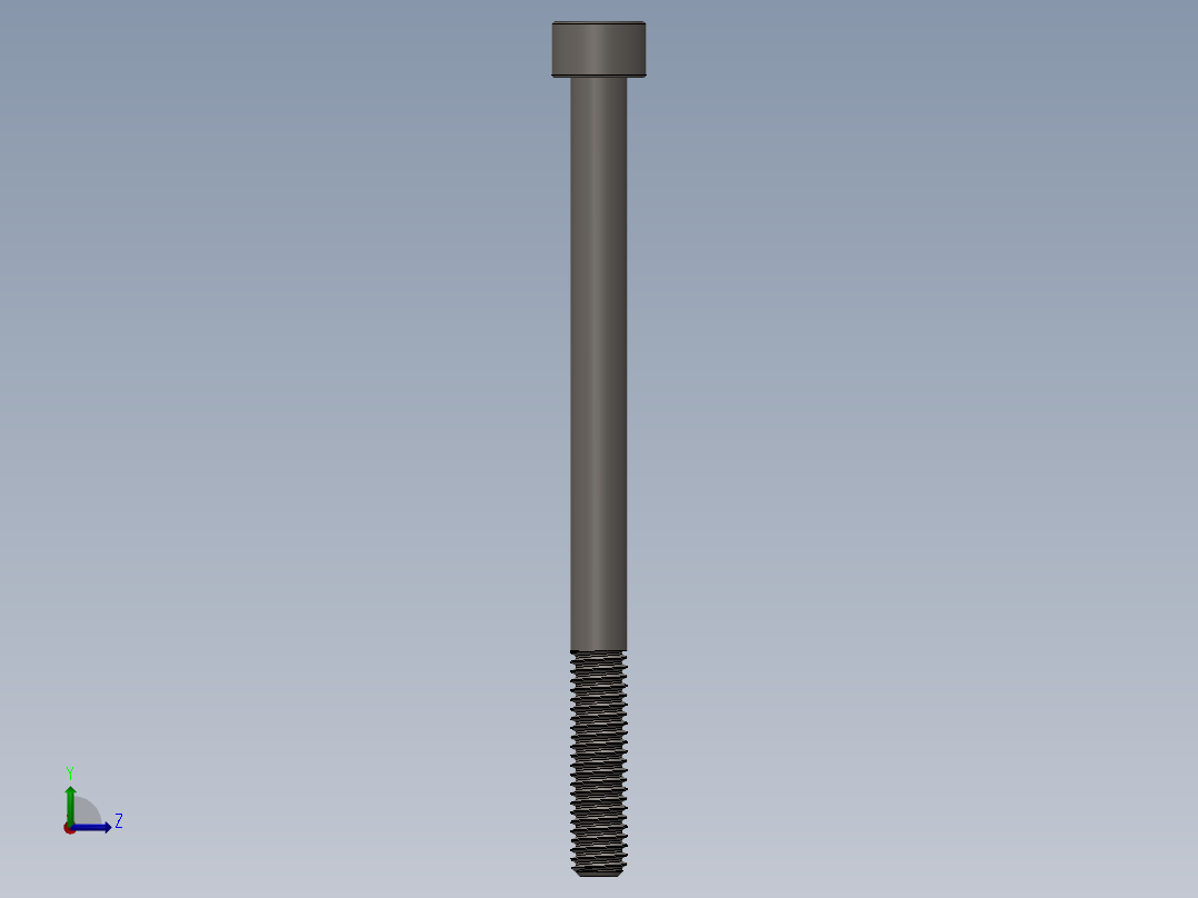 Screw_DIN_912_M6x85_A2.SLDPRT公制内六角螺钉左视图