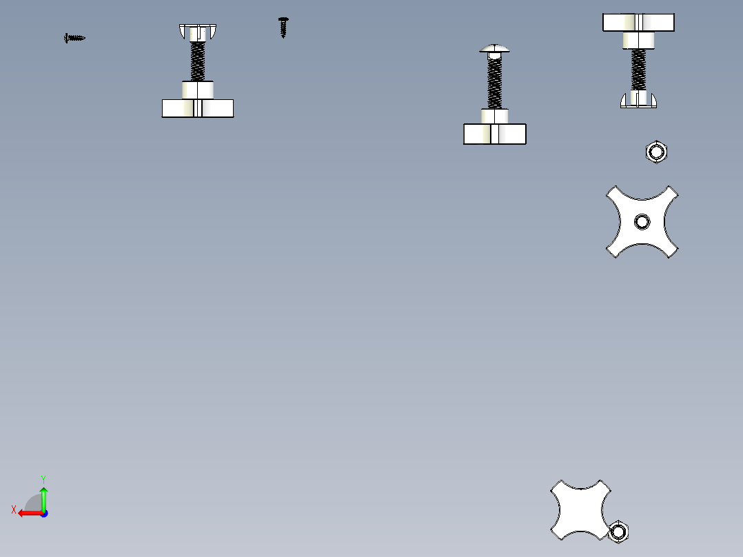 B2004587-木工除尘罩滚轮支架后视图