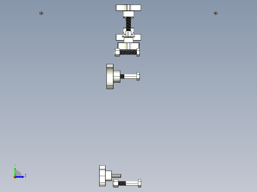 B2004587-木工除尘罩滚轮支架左视图