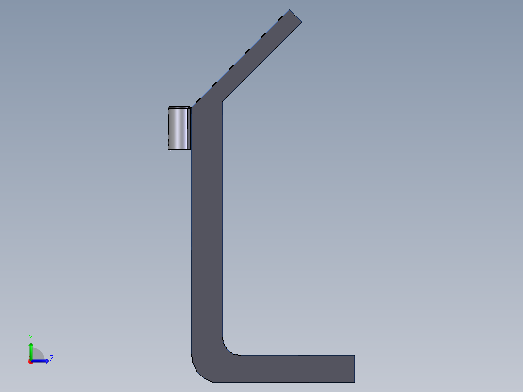 立式触摸屏一体机左视图