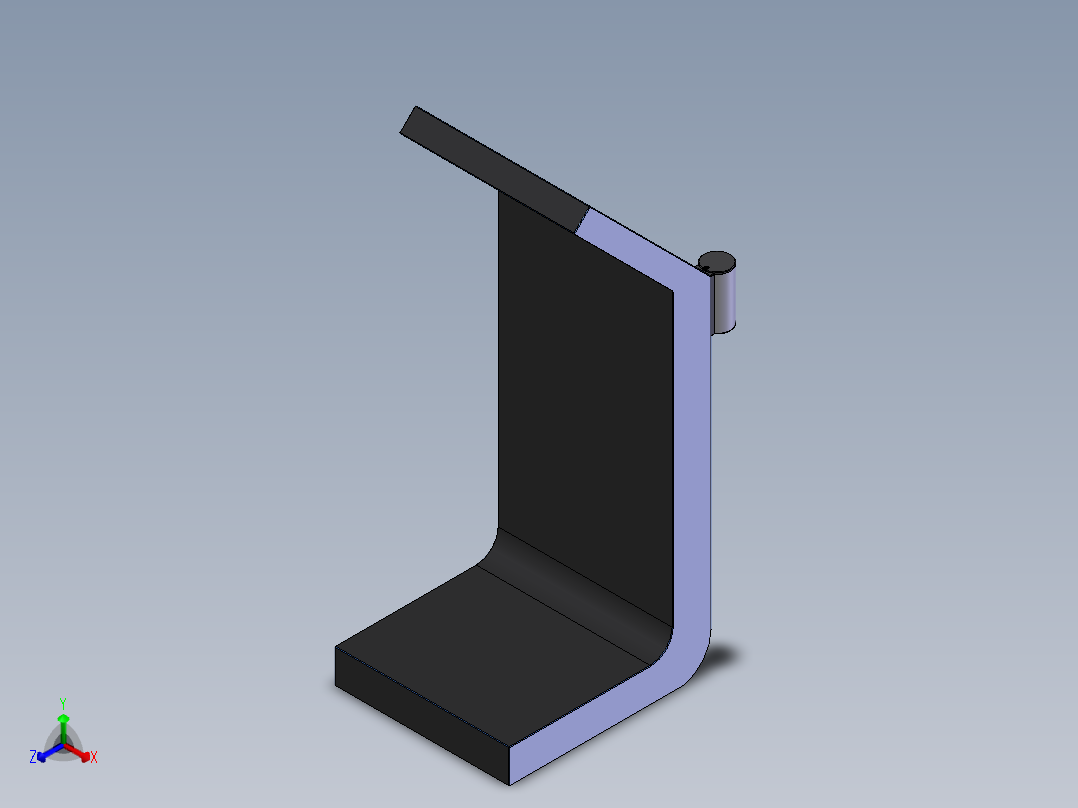 立式触摸屏一体机正等轴测图