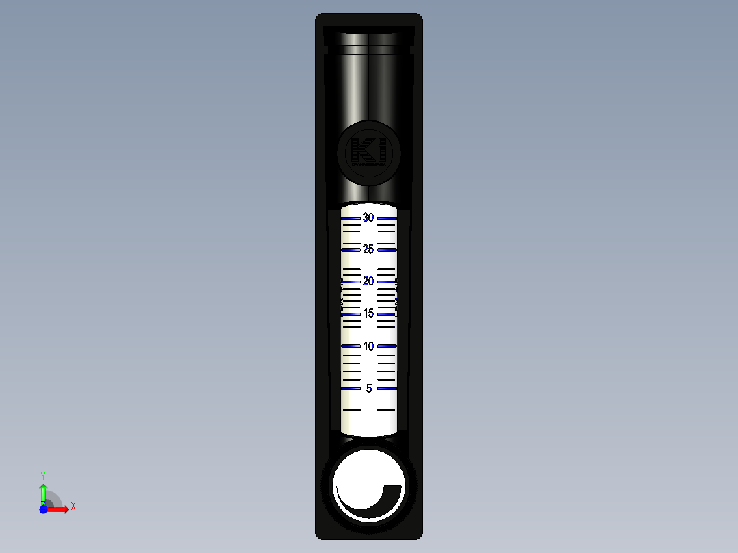 仪表、流量计(24)前视图