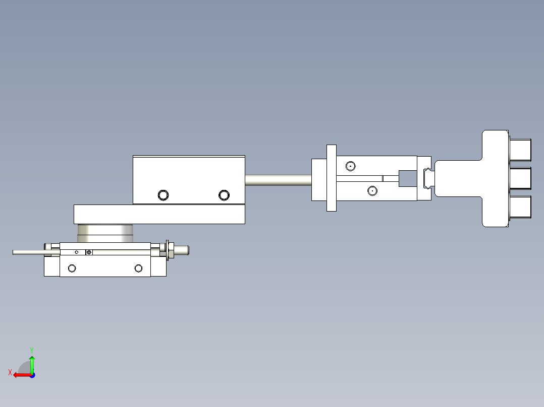 夹取并旋转机构后视图