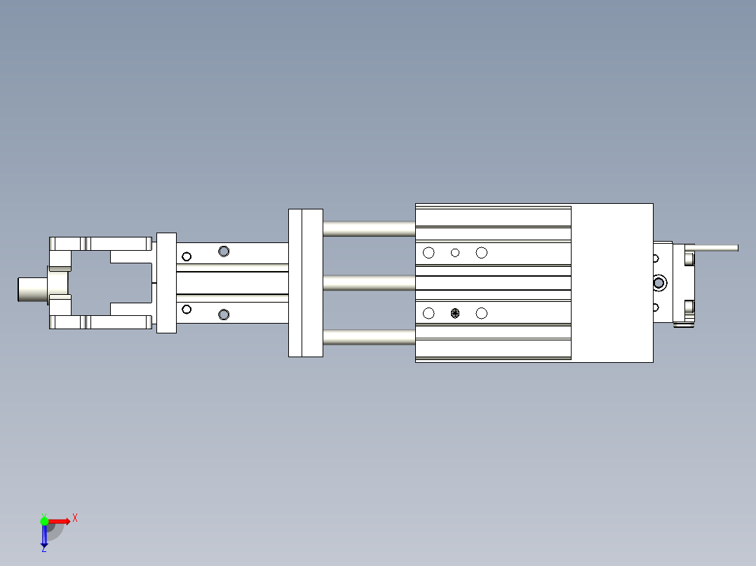 夹取并旋转机构俯视图