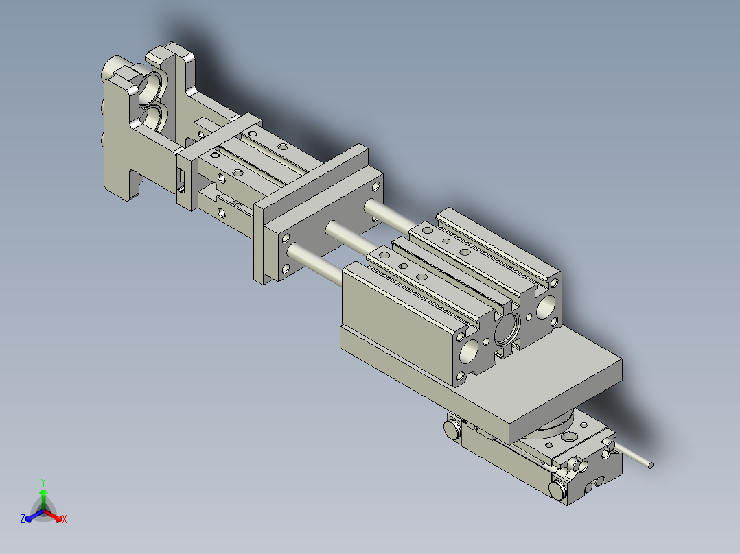 夹取并旋转机构正等轴测图