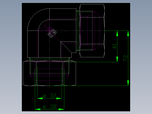 PARKER管接头EO Union elbow W38SMS_front