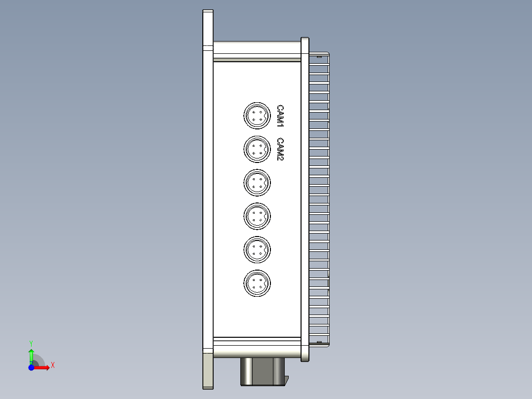 工控机电脑控制器前视图