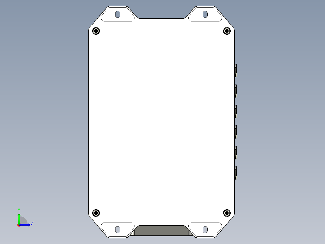 工控机电脑控制器左视图