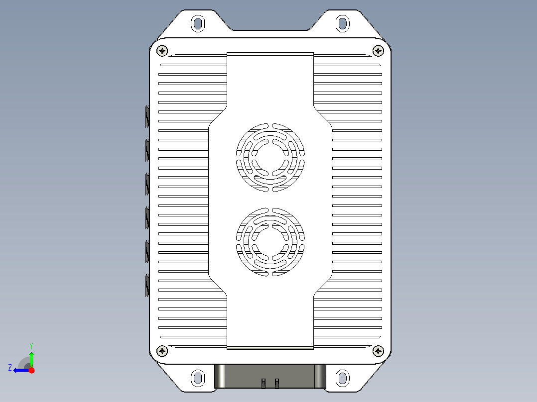 工控机电脑控制器右视图