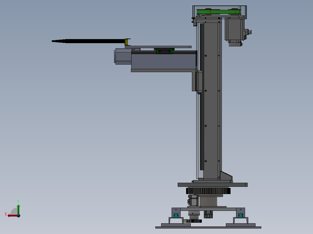 自动仓库物流升降机  sw20后视图